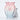 Blue and Pink Ombre Vase with Floral Engraving