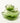 Vintage Anchor Hocking Green Chip and Dip Set with Metal Bracket MCM Glass