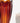 Antique 1920s Amber Pressed Footed Glass Vase Zipper Flared Scalloped Rim 10"