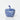 Vintage Blue + White Ceramic Apple Lidded Bowl