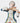 Vintage Rococo Revival Porcelain Violinist Figurine Hand Painted w Metal Base 9"