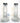Vintage Ribbed Clear Glass Candle Holders Flared Base Metal Rim 7" Pair