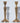 Vintage Solid Brass Candlestick Rope Tassel Motif Neoclassical Design 10" Pair