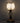 Vintage 1980s Brass Touch Lamp w Frosted Etched Tulip Shade Cut Glass Orb Column
