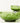 Vintage Anchor Hocking Green Chip and Dip Set with Metal Bracket MCM Glass