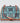 Vintage 1960s Beaded Butterfly Purse Teal Blue Fabric Handbag Faux Leather Strap