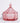 Vintage Pink Colonial Eagle Star Covered Candy Dish Pressed Glass Hexagon MCM 6"