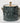 Vintage Hollywood Regency Faux Malachite Ice Bucket with Brass Lid & Tongs