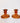 Vintage Indiana Tiara Amber Sandwich Pattern Glass Candle Holders Set of 2