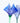 Vintage 1968 Beranek Czech Hand Blown Art Glass Flower Blue Fluted Blossom 28"