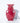 Small Red Vase with Floral Engraving