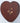 Heart Shaped Wooden Box with Small Floral Motif