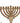 Vintage Brass Hanukkah Menorah 9 Branch Raised Leaf Judaica Candle Holder MCM 8"