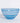 Vintage 1960s MCM Blue White Banded Art Glass Bowl Hand Blown Murano Style 7"