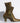 Vintage Solid Brass Victorian Boot Vase Planter Lace Up Shoe Decor India MCM 9"