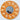 Circular Orange Mirror with Zodiac Signs Around the Border